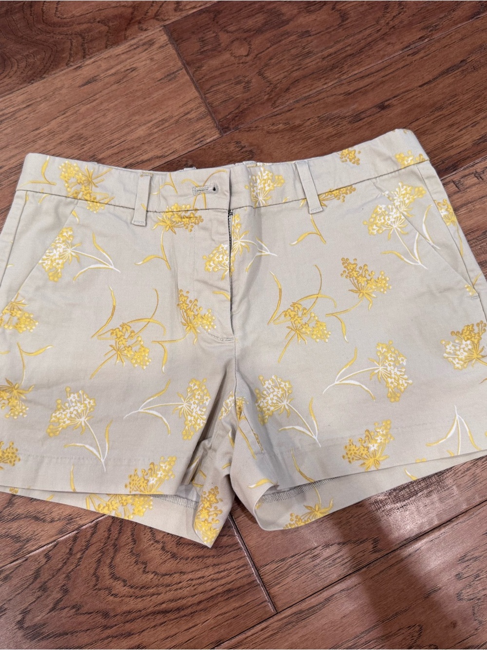GAP Women's Yellow Floral Print Shorts